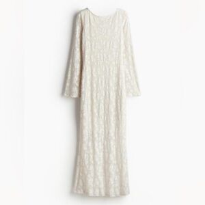 NWOT H& M Mermaid-skirt Jacquard-weave Dress size xs